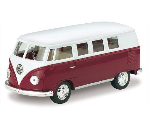 Miniatura Kombi Volkswagen Classical Bus 1962 vinho